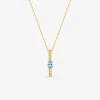 Collier or jaune 375‰, topaze, oxyde de zirconium SO OR