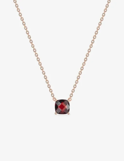 Collier or rose 750 ‰ et grenat SO OR