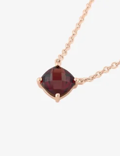 Collier or rose 750 ‰ et grenat SO OR