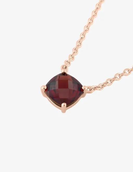 Collier or rose 750 ‰ et grenat SO OR