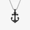 Collier pendentif ancre en acier SO OR