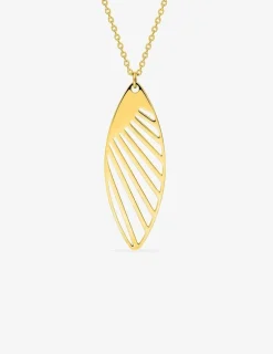 Collier pendentif en acier doré SO OR