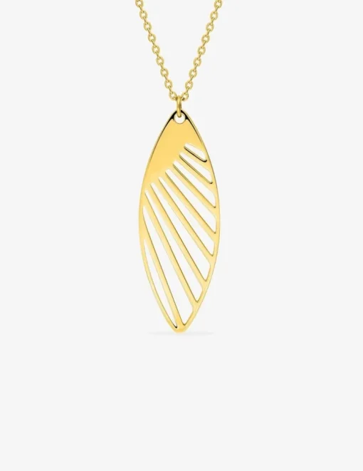 Collier pendentif en acier doré SO OR