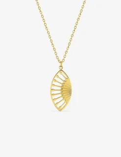 Collier pendentif en acier doré SO OR