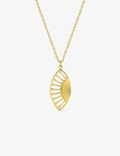 Collier pendentif en acier doré SO OR