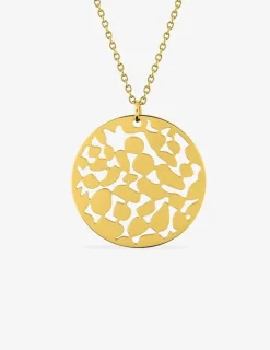 Collier pendentif en acier doré SO OR