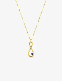 Collier pendentif or jaune 375 ‰ et saphir SO OR