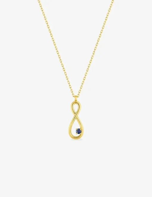Collier pendentif or jaune 375 ‰ et saphir SO OR