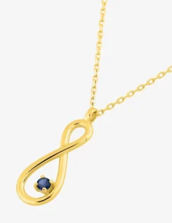 Collier pendentif or jaune 375 ‰ et saphir SO OR