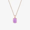 Collier pendentif or rose 750 ‰ et améthyste SO OR