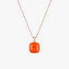 Collier pendentif or rose 750 ‰ et cornaline SO OR