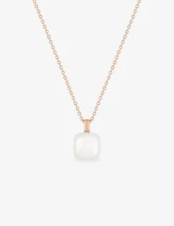 Collier pendentif or rose 750 ‰ et pierre de lune SO OR