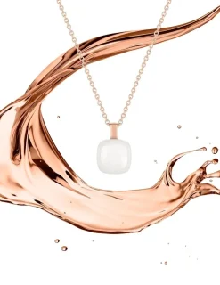 Collier pendentif or rose 750 ‰ et pierre de lune SO OR