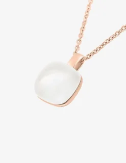 Collier pendentif or rose 750 ‰ et pierre de lune SO OR