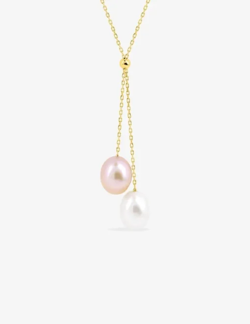 Collier perle de culture d'eau douce en or 750‰ SO OR