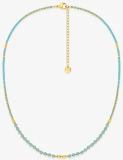 Collier perles en acier doré SO OR