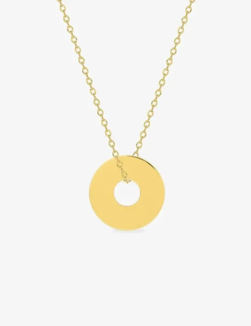 Collier plaqué or avec jeton à graver SO OR