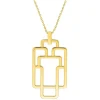 Collier plaqué or avec motif graphique sur bélière SO OR
