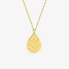 Collier plaqué or avec pendentif en forme de goutte et motif percé SO OR
