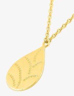 Collier plaqué or avec pendentif en forme de goutte et motif percé SO OR