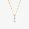 Collier plaqué or avec pendentif oxydes de zirconium SO OR