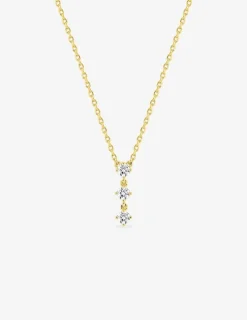 Collier plaqué or avec pendentif oxydes de zirconium SO OR