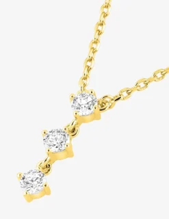 Collier plaqué or avec pendentif oxydes de zirconium SO OR