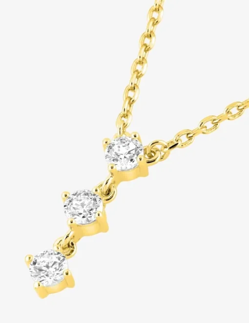 Collier plaqué or avec pendentif oxydes de zirconium SO OR