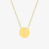 Collier plaqué or avec pendentif rond initiale percée SO OR