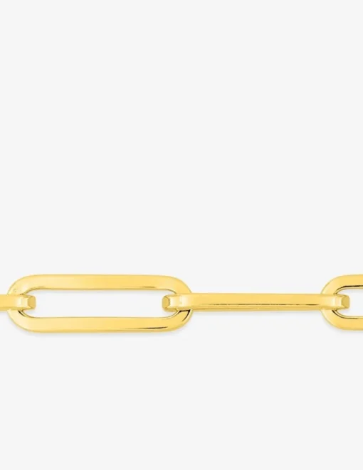 Collier plaqué or chaine maille forçat rectangle fantaisie SO OR