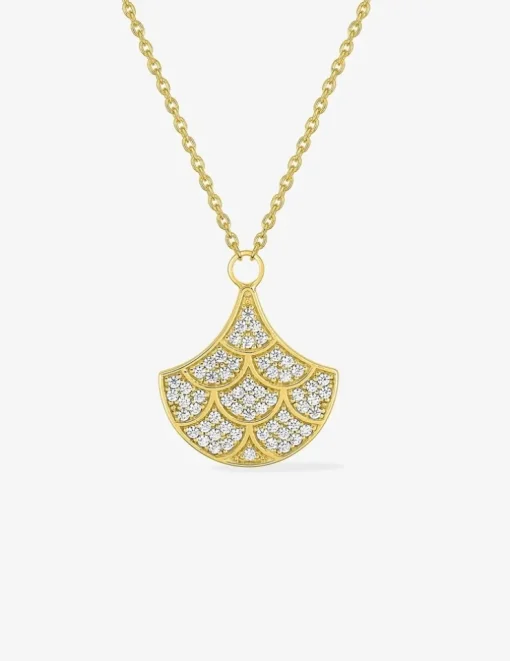 Collier plaqué or, détails en oxydes de zirconium SO OR