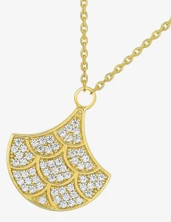 Collier plaqué or, détails en oxydes de zirconium SO OR