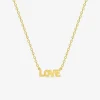 Collier plaqué or, gravure love SO OR
