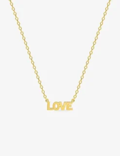 Collier plaqué or, gravure love SO OR