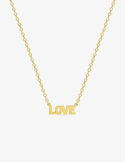 Collier plaqué or, gravure love SO OR