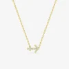 Collier plaqué or jaune, pendentif zodiaque sagittaire avec oxydes de zirconium SO OR