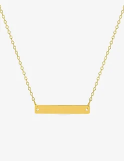 Collier plaqué or jaune rectangle à graver SO OR