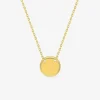 Collier plaqué or jaune rond à graver SO OR
