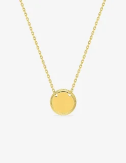 Collier plaqué or jaune rond à graver SO OR