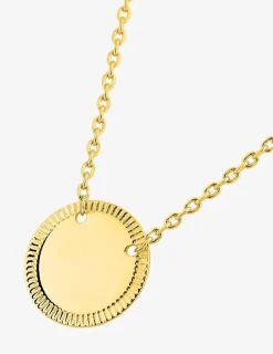 Collier plaqué or jaune rond à graver SO OR