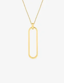 Collier plaqué or motif ovale SO OR