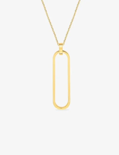 Collier plaqué or motif ovale SO OR