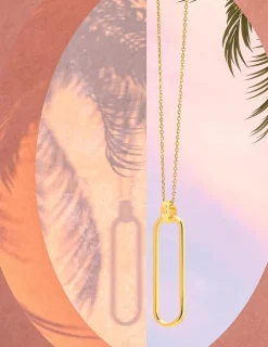 Collier plaqué or motif ovale SO OR