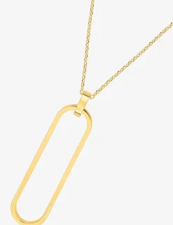 Collier plaqué or motif ovale SO OR