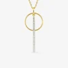 Collier plaqué or oxyde de zirconium et rhodium SO OR