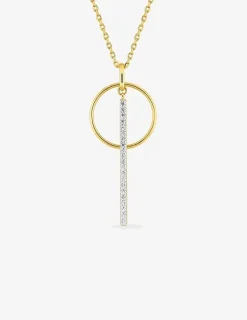 Collier plaqué or oxyde de zirconium et rhodium SO OR