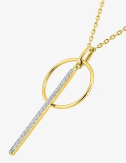 Collier plaqué or oxyde de zirconium et rhodium SO OR