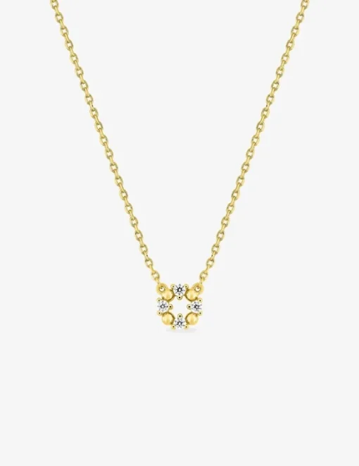 Collier plaqué or, oxydes de zirconium SO OR