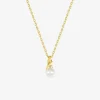 Collier plaqué or perle 5 mm et oxyde de zirconium SO OR