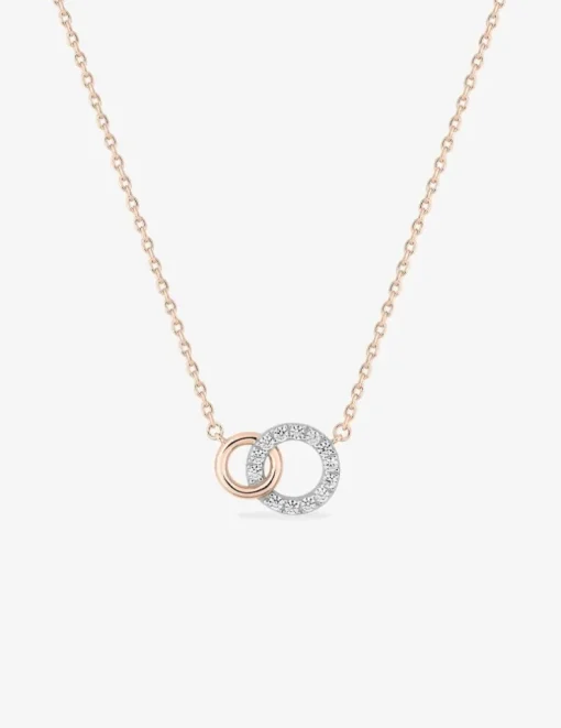 Collier plaqué or rose et oxyde de zirconium SO OR